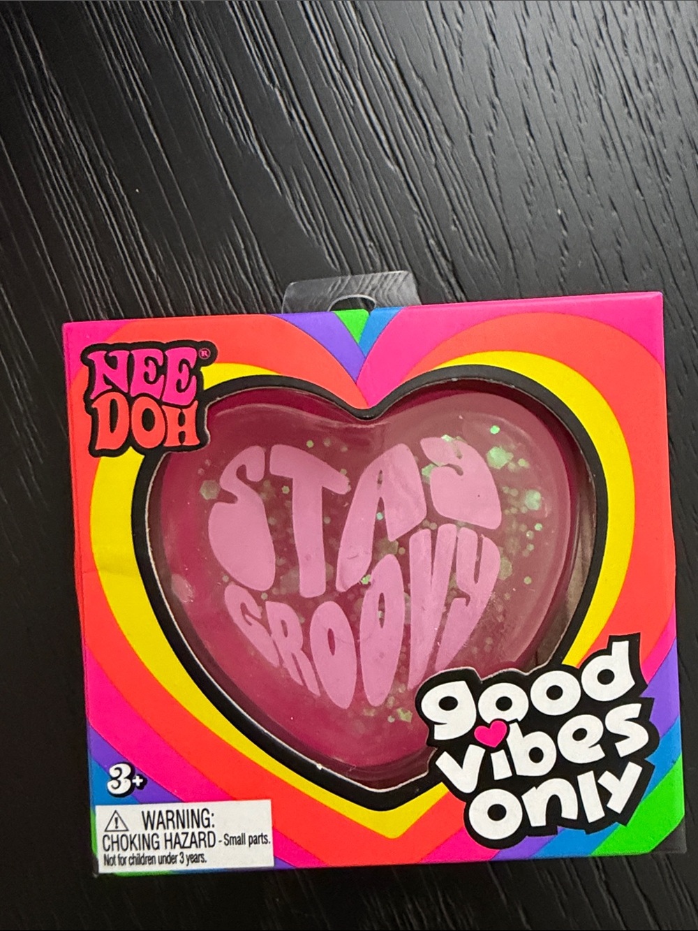 Nee doh Heart Stress Ball - Stay Groovy Pink